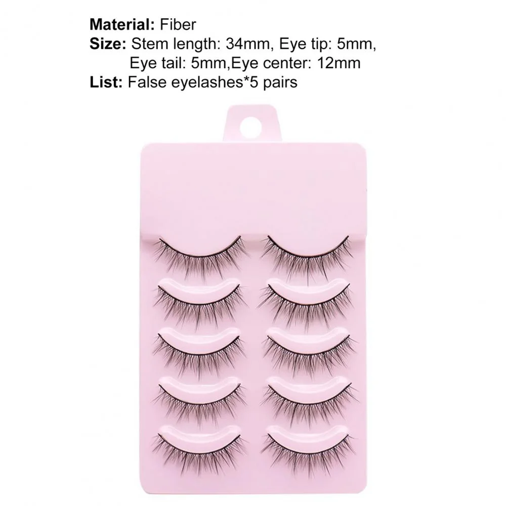 5Pairs False Eyelashes Soft Naturally Curled Lashes Thick Comics Big Eyes Women Cosmetics Professional Makeup Beauty Tools