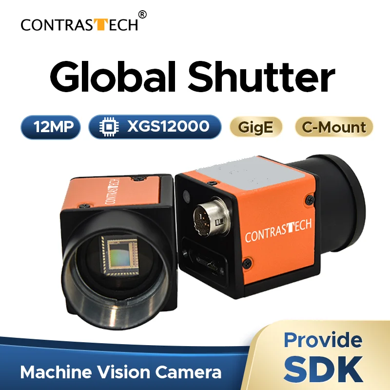 

Промышленная сканирующая камера 12 МП GigE Vision GenICam XGS12000 с глобальным затвором и SDK для машинного зрения и автоматизации