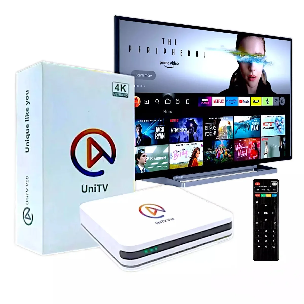 Unitv V10 Receptor  Free 2024 Receptor WiFi Assista Filmes Séries Desenhos e Canais em 1 Lugar