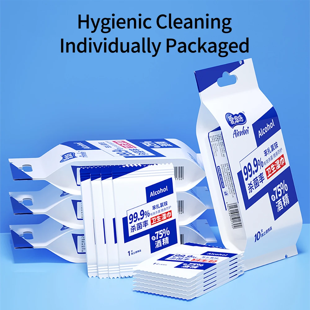 مناديل مطهرة مضادة للبكتيريا، 100 قطعة سميكة للغاية - خالية من الكحول وغير سامة للمنزل والمطبخ وألعاب الأطفال والعناية بالحيوانات الأليفة، 9