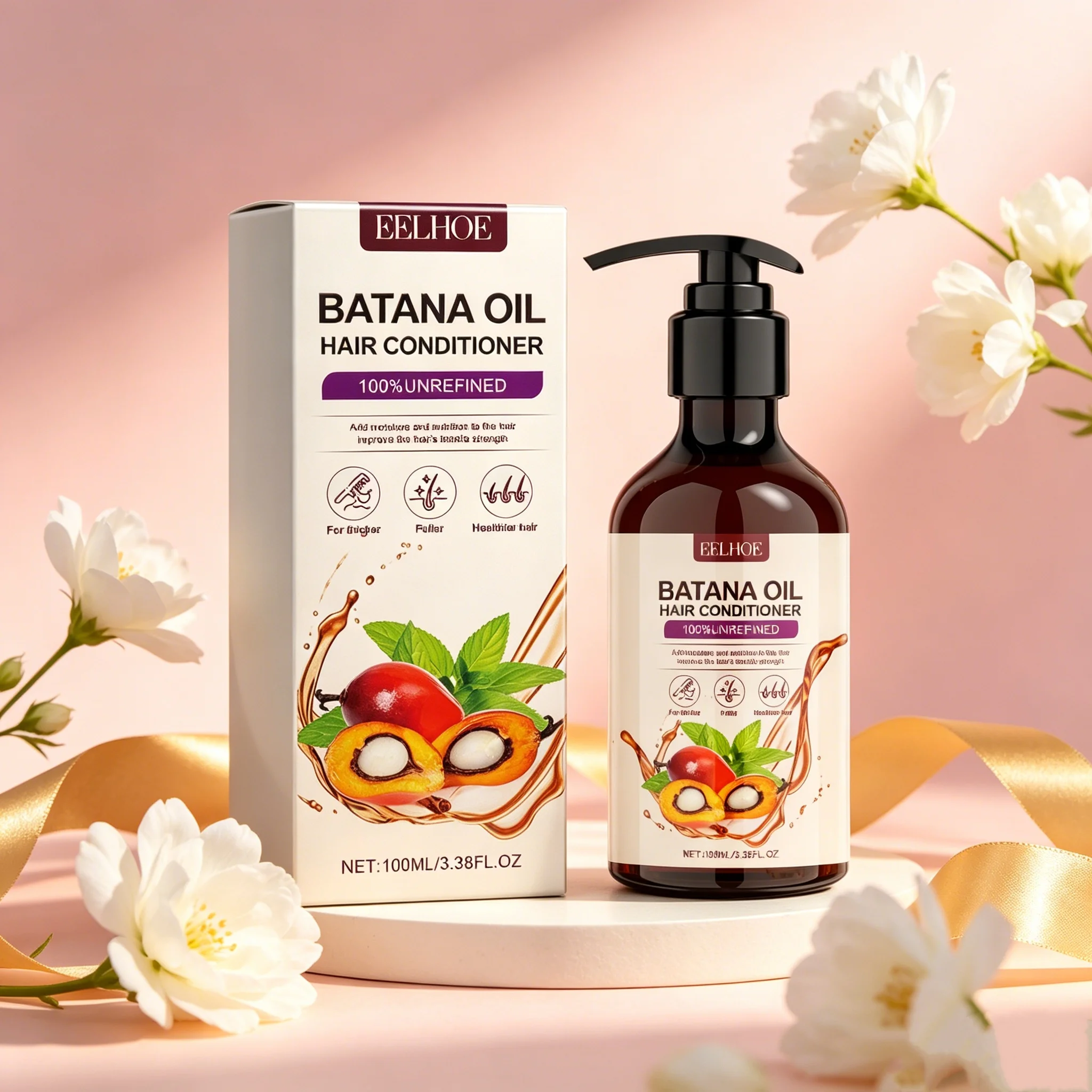 

﻿New Pure Batana Oil Hair Conditioner Deeply Nourishing Strengthens Smoothing Hair Root Care Healthier Hair Growth Conditioners