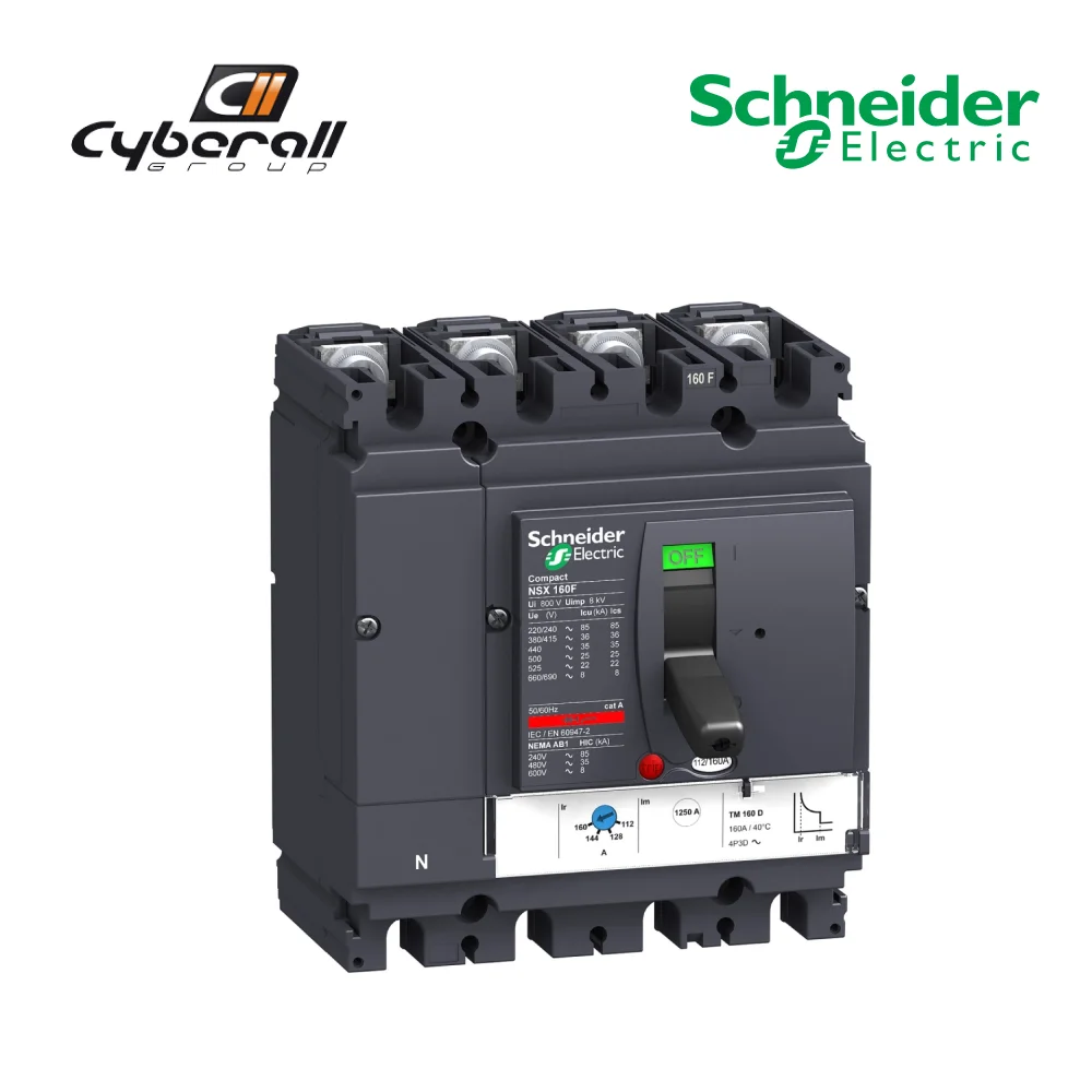Schneider Electric-Cyberall-magnetothermal motor circuit breaker, Compact model NSX160F TM125D 4