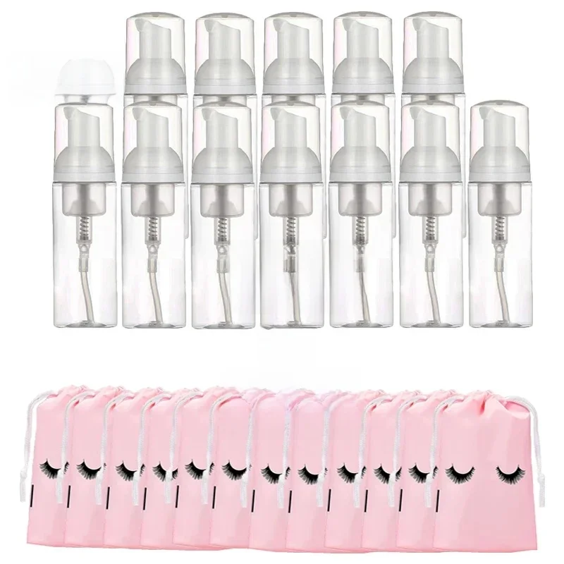 12 pièces 30/60ml bouteille de mousse Portable pompe vide bouteille transparente Lotion shampooing distributeur chaud Koop bouteilles rechargeables pompe bouteille de mousse