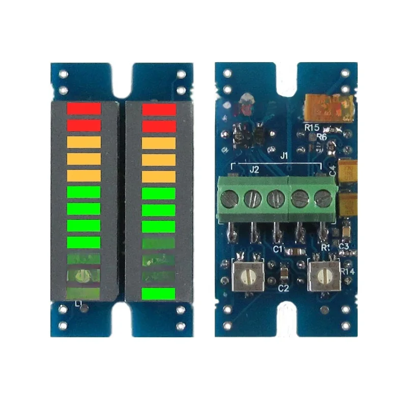 2*12 segmentowe LED muzyka analizator widma Audio Stereo podwójny kanał wskaźnik poziomu VU miernik głośności wskaźnik poziomu DC5V — zdjęcie 2