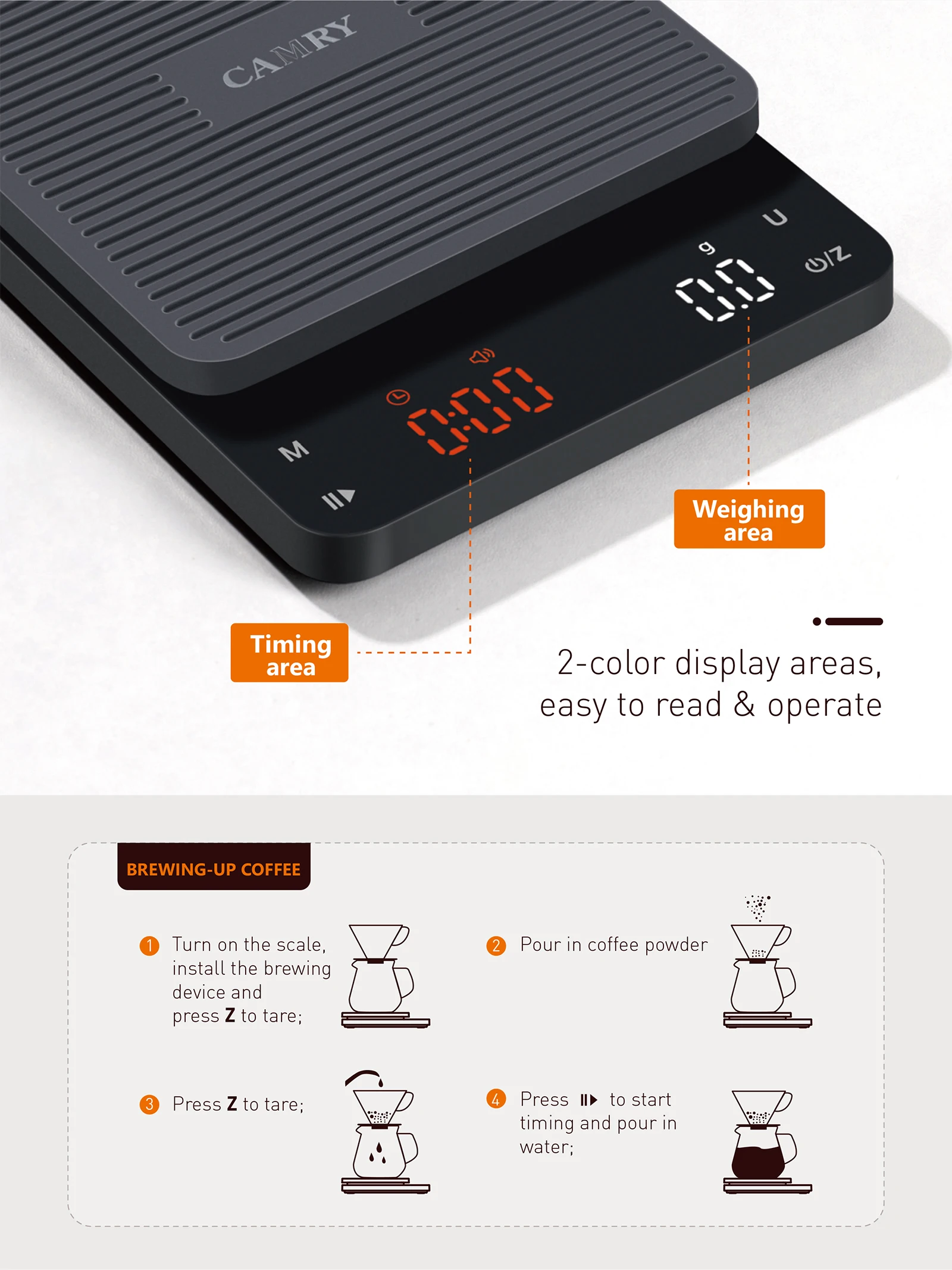 타이머가 달린 주방 체중계, 고정밀 커피 체중계, 드립 에스프레소 체중계, 자동 용기, 터치 센서 실리콘 커버, 0.1g