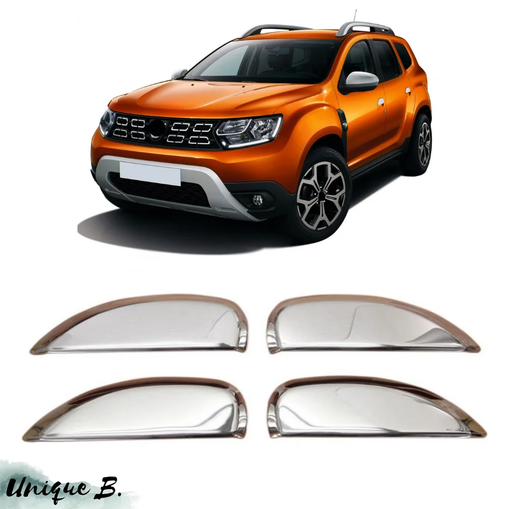 Chrome Door Handle 4 Pcs for Renault Dacia Duster Sandero Stepway 2012-2020 Stainless Steel Exterior Accessories Free Shipping