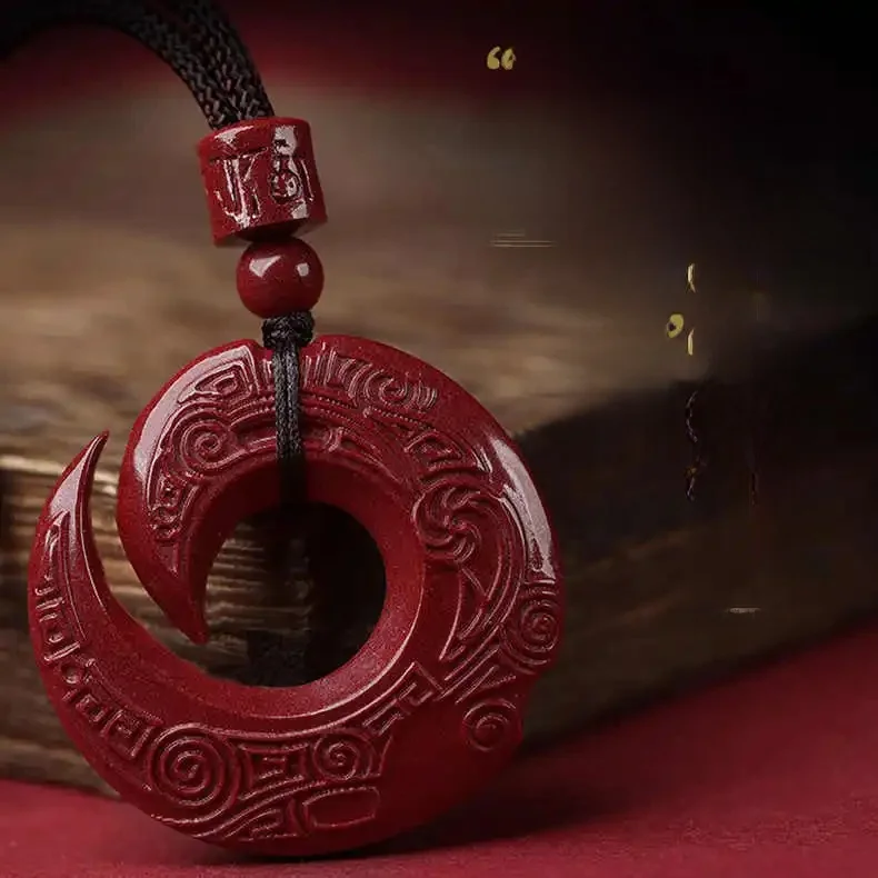 Pendentif en sable vermillon pur pour homme et femme, or violet, rail de sécurité, haut de gamme