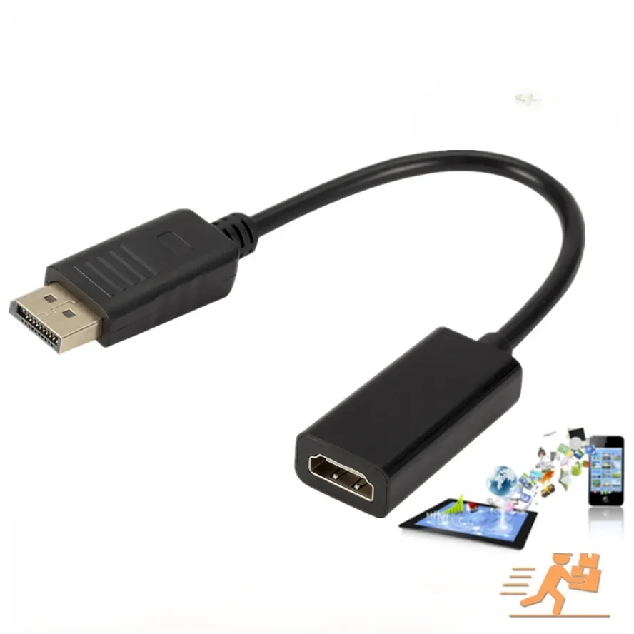 Adapter kabla kompatybilnego z DP na HDMI 1080P męski na żeński do laptopa HP/DELL PC Port wyświetlacza na konwerter kabla zgodnego z HDMI — zdjęcie 2