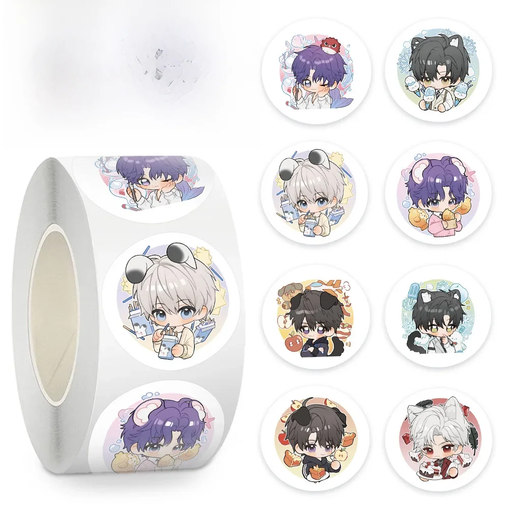 500 pièces/rouleau amour et espace profond dessin animé 3D jeu autocollant d'étanchéité bricolage PVC ordinateur portable décalcomanies décoration Stiker récompense cadeau jouets