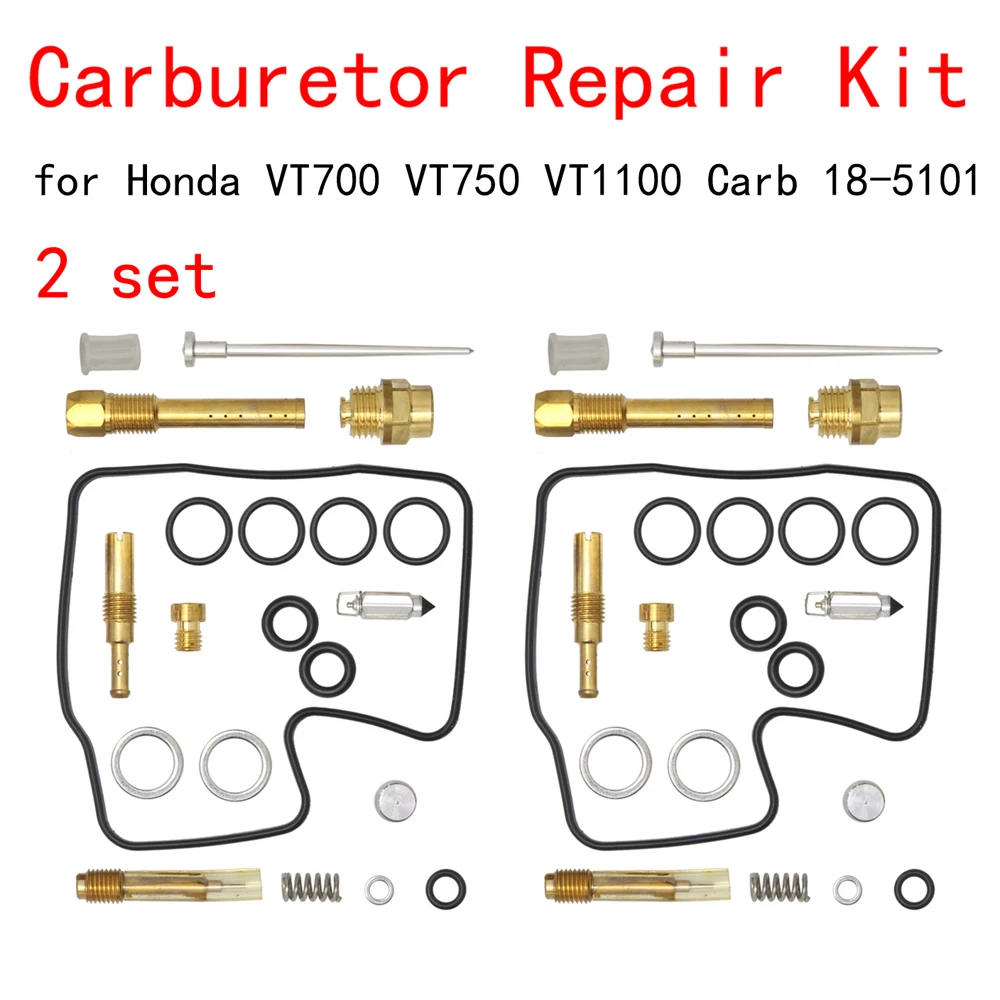 2 set Carburetor Rebuild Repair Kits For Honda SHADOW 1100 KEYSTER  VT700 VT750 VT1100 C VT1100C2 3 Motorcycle Carb 18-5101