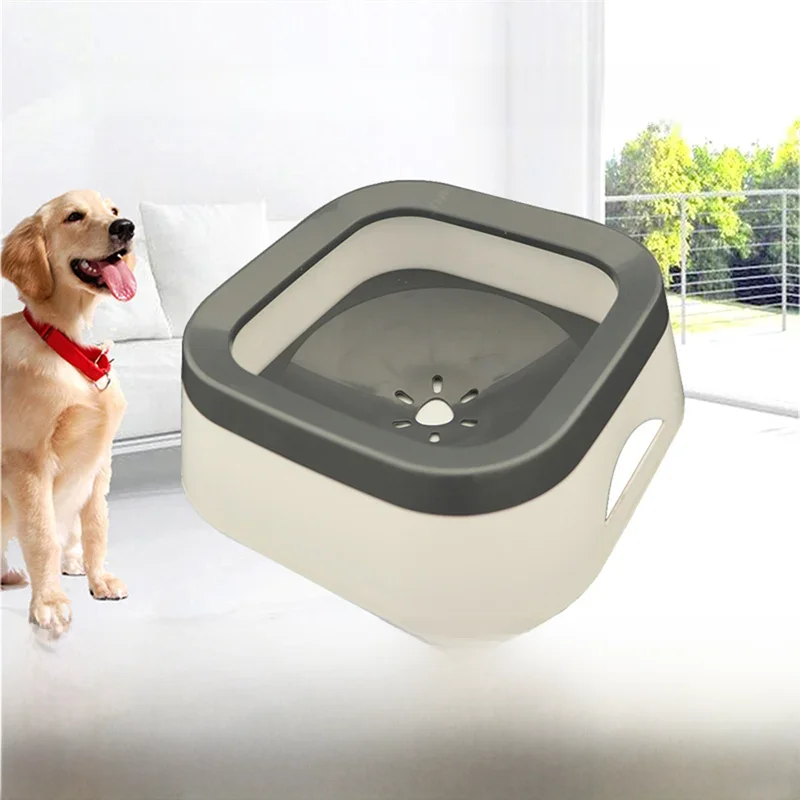 Bol d'eau anti-éclaboussures pour chiens, 1l, grande capacité, abreuvoir pour chiens, chiot, chat, accessoires pour animaux de compagnie