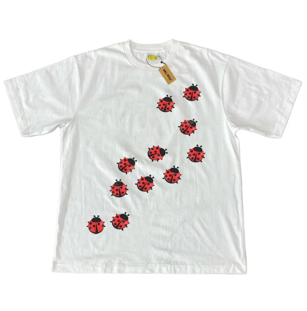 Womens Ladybug Shirt Oversized Graphic Y2K Whimsical Tee Bug Print Top / Whimsy Twee Fashion / Cute Retro Vintage / Funny Novelty Streetwear / Trendy Going Out