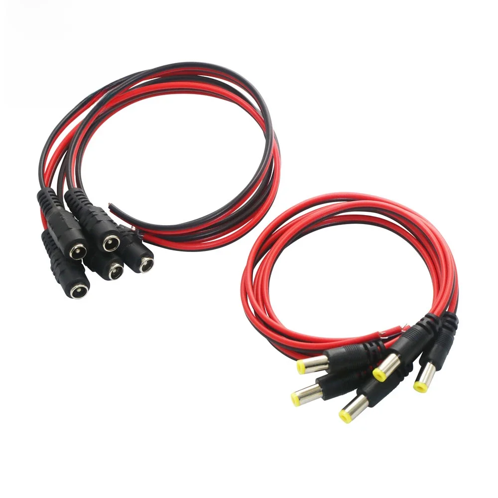 10 Stück/20 Stück/50 Stück 12V Gleichstrom 5.5*2,1mm Stecker Buchse Kabel Kabel leitung Adapter