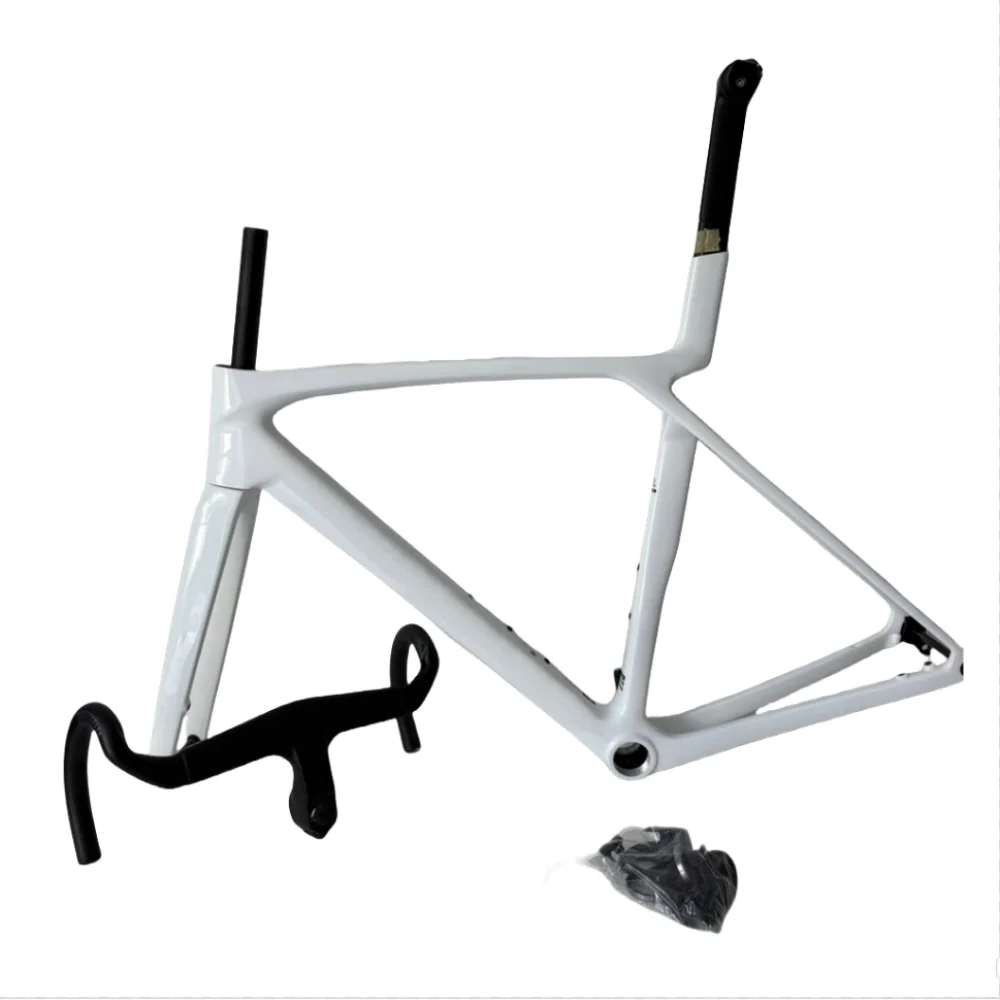 

SLR9 Gen8 Carbon Road Bike Frame Di2/Mechanical Compatible Lightweight Racing Bicycle Frameset Full Internal Routing DPD White