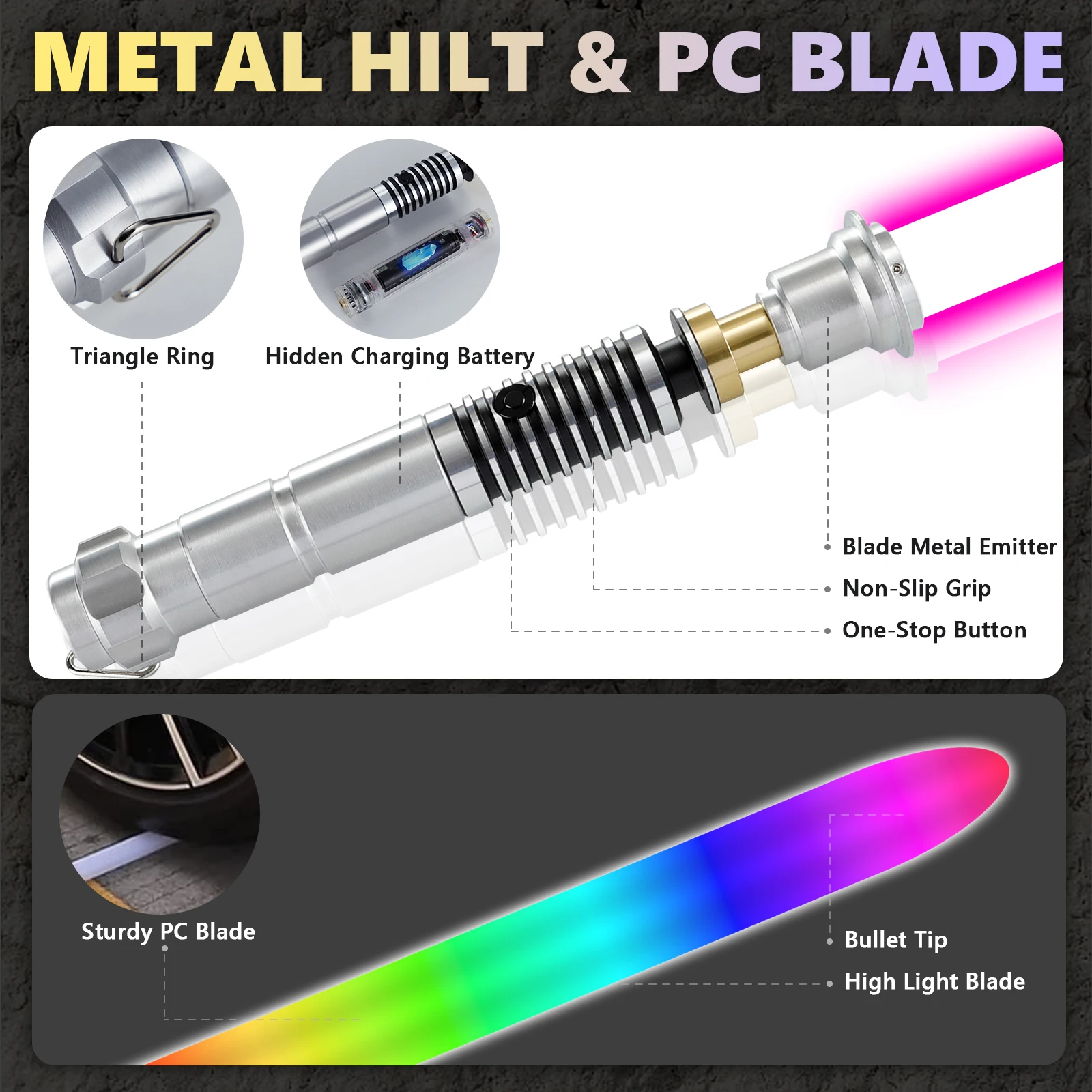 ดาบไลท์เซเบอร์ลุค นีโอพิกเซล ดาบเลเซอร์พิกเซลเจได ด้ามจับโลหะ คอสเพลย์ เรืองแสง สำหรับการดวลหนัก ซีโนพิกเซล ของเล่นดาบ