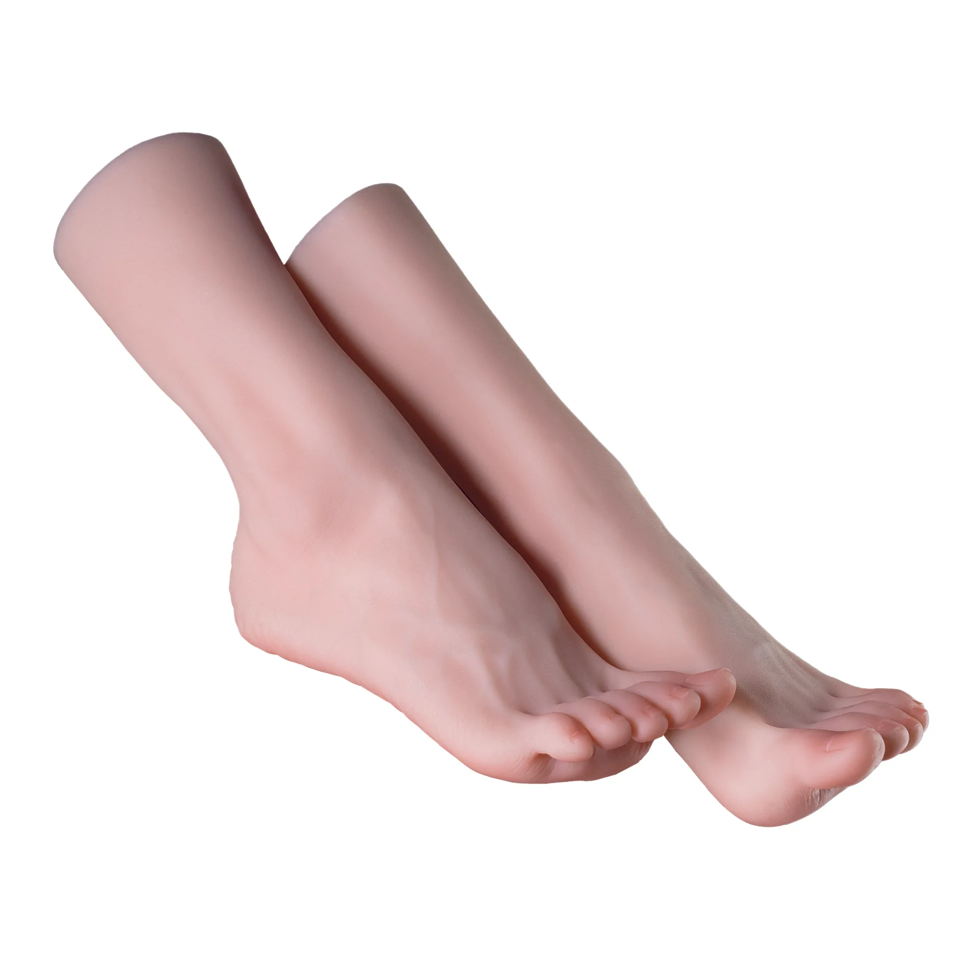 New 24.5cm High Simulation Silicone Foot Model, Artificial Woman Fake Feet Mannequin for Footwear Sock Photo Display TG3911