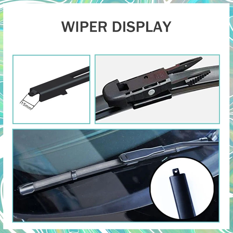 For Seat Leon 2 Mk2 1P 2005 2006 2007 2008 2009 2010 2011 Front Wiper Blade Washer Brushes Windshield Windscreen Car Accessories