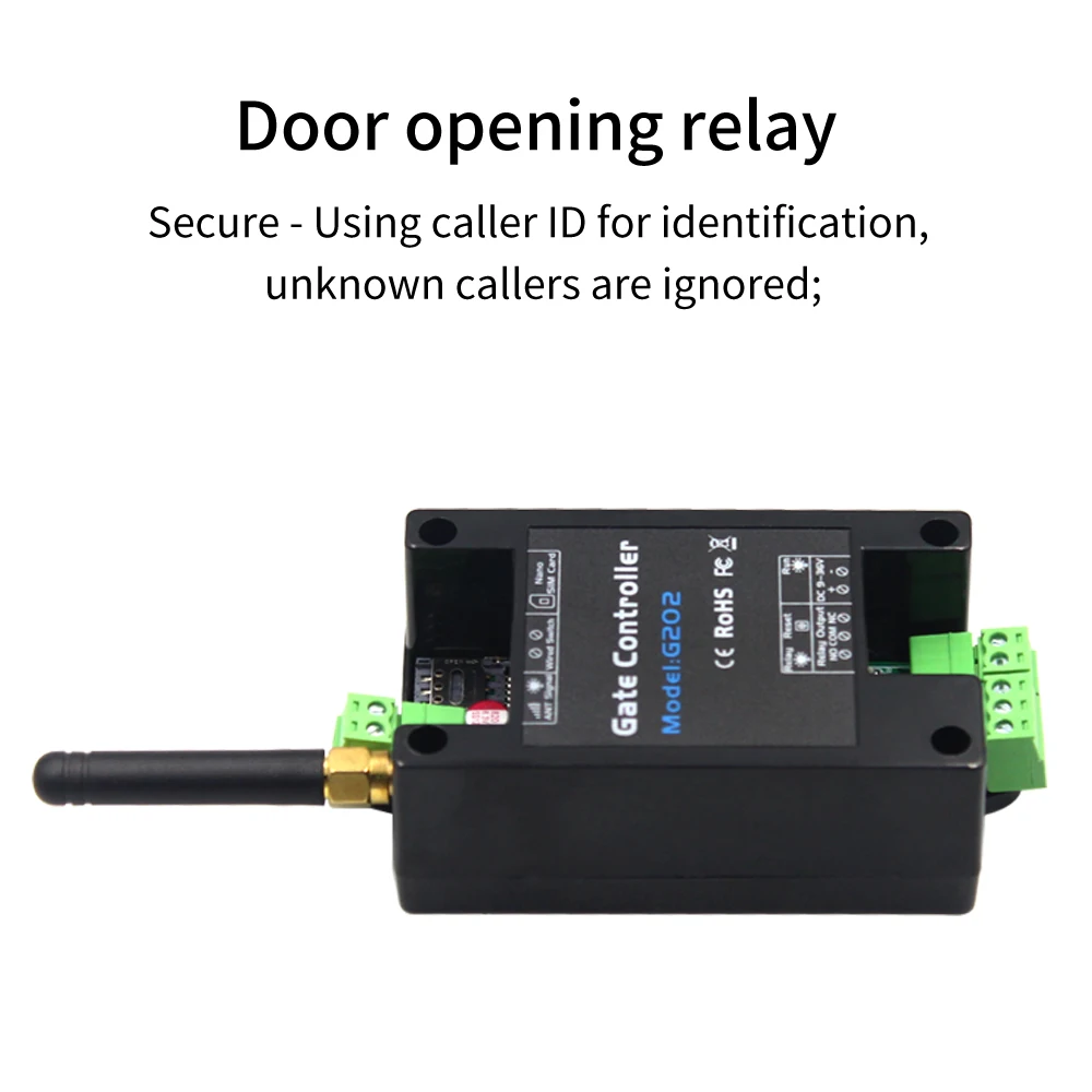 Interruptor de relé de apertura de puerta 4G G202 GSM, control remoto, abridor de acceso de puerta, llamada gratuita, 850, 900, 1800, 1900Mhz, para