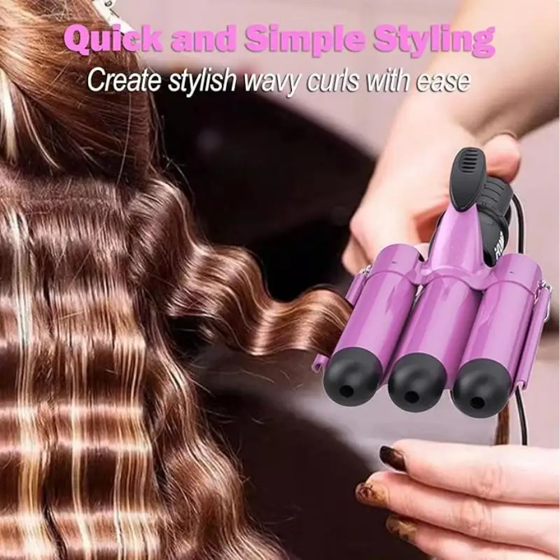 髪ヘアアイロンセラミックプロフェッショナルトリプルバレル髪カーラー卵ロール髪スタイリングツール杖カーラーアイアン