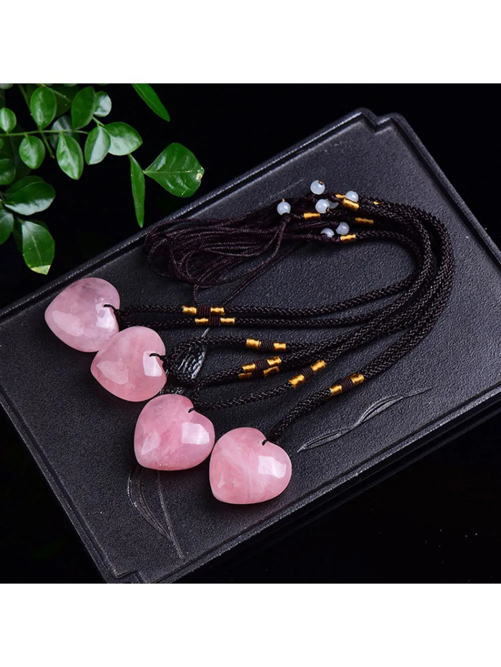 Genuine Rose Quartz Necklace   Pendant