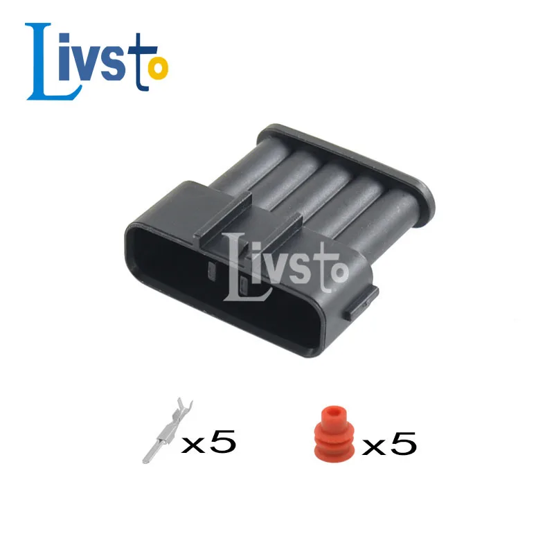 

5/20/50/100 Sets 5 Pin Auto Connector Lgnition Air Flow Meter Socket Male Engine Plug of MG640945-5 7283-7050-30 For Toyota