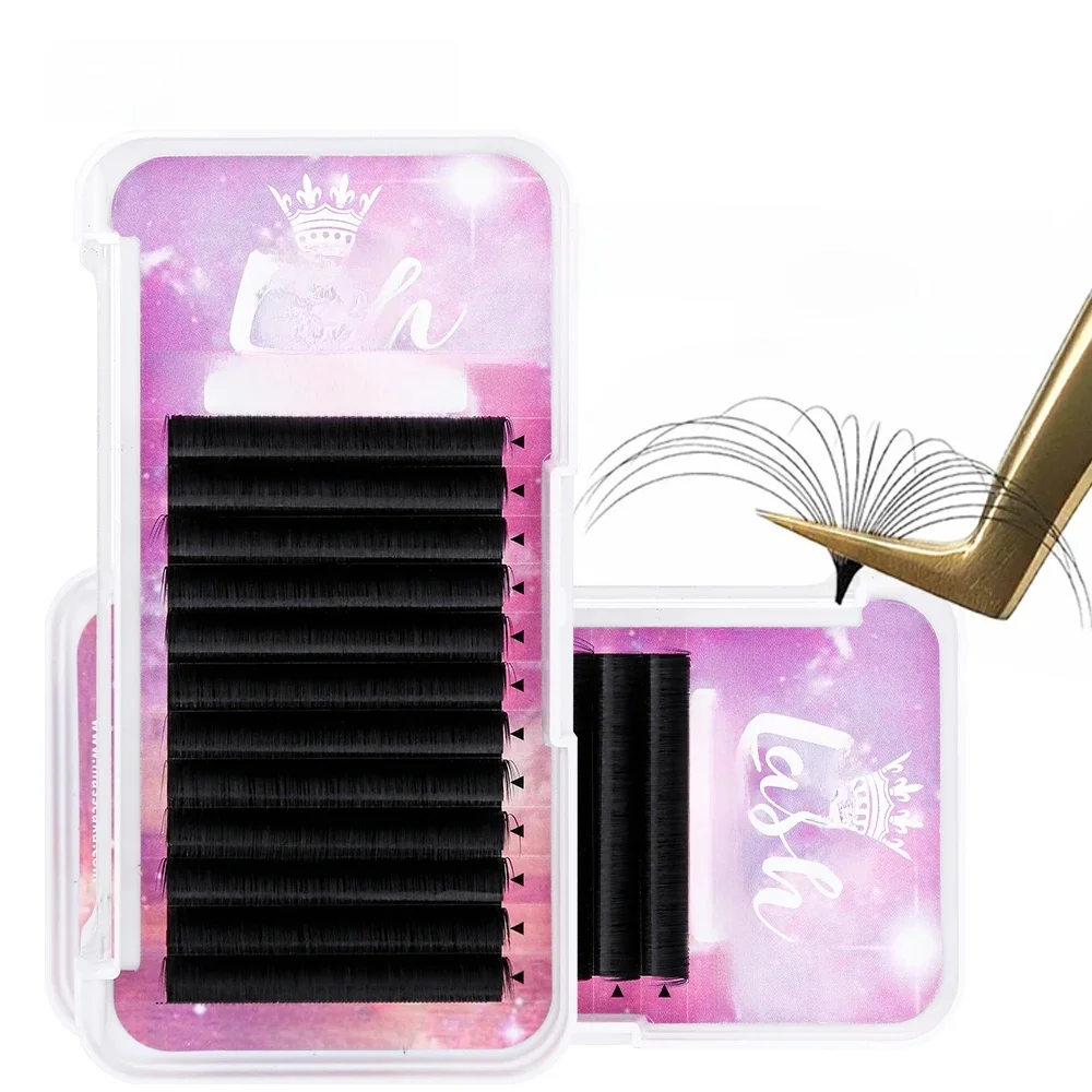 MASSCAKU 0.05/0.07mm automatyczne rzęsy Fanning Lash Faux Mink rosja objętość przedłużanie rzęs Auto Easy Fanning Lashes do użytku w salonie — zdjęcie 2