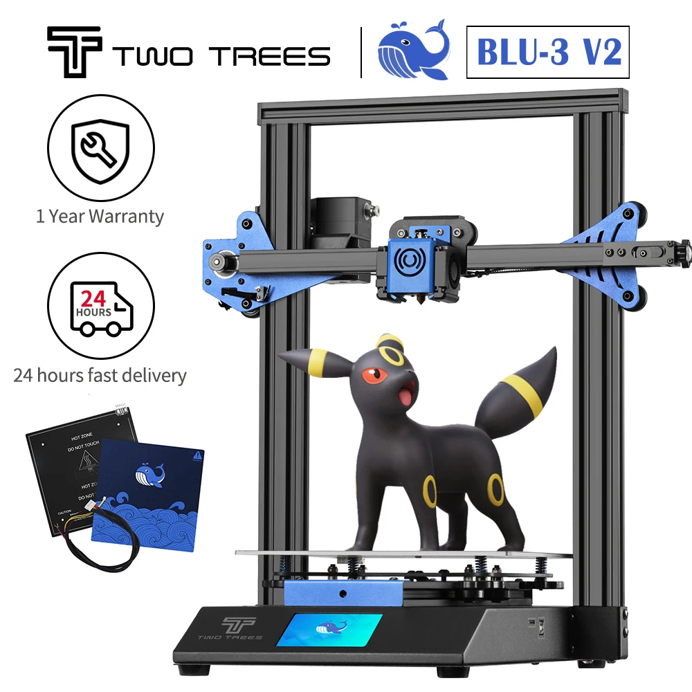 Twotrees Blu-3 3D Printer Auto Leveling Full Metal impresora 3D Drucker Large Printing Size DIY Kit Mute Drive TMC2225 Prusa I3