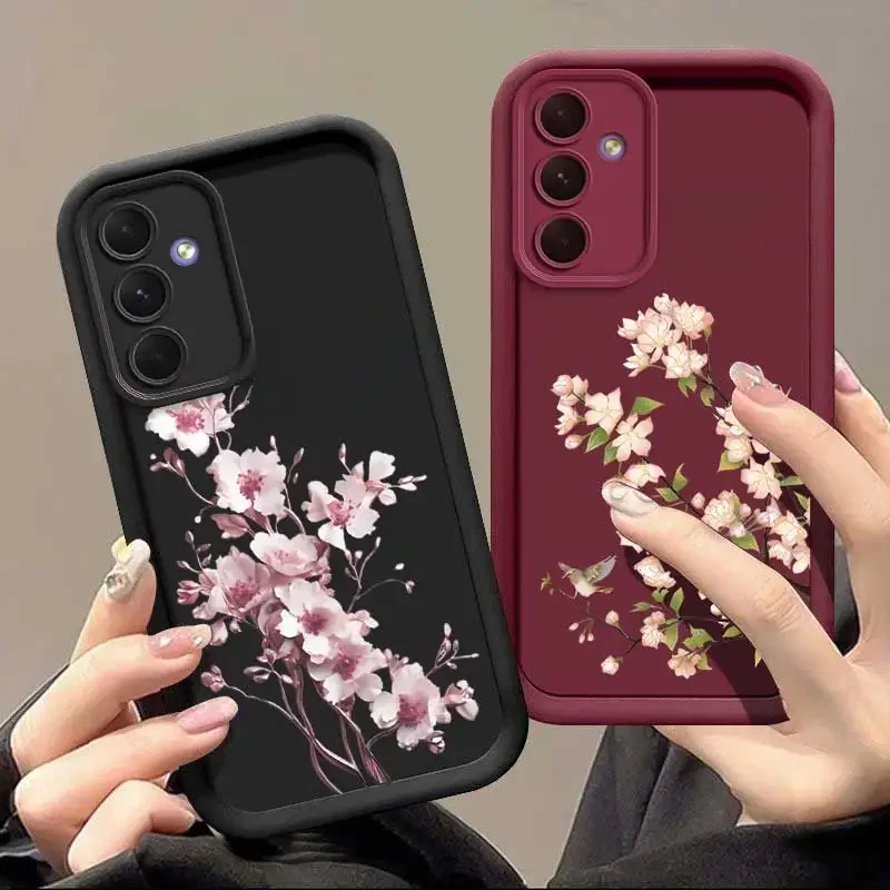 A55 fleurs floraison ciel oeil échelle coque de téléphone pour Samsung Galaxy A25 A24 A23 A22 A20 A15 A14 A13 A12 A10 A05 A04 A03 A02