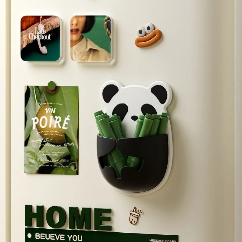 Kitchen sealing clip, magnetic refrigerator door sealing clip, storage rack, panda storage box, snack dustproof