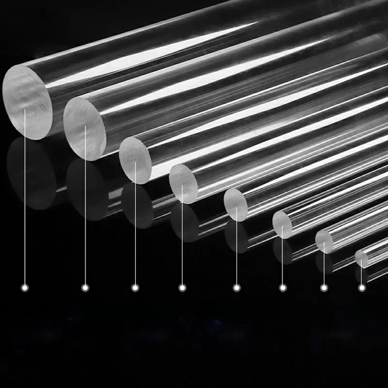 1/2/5/10 pièces tige solide en acrylique Transparent bricolage artisanat modèle Architectural matériel acrylique tige transparente longueur 100-300mm