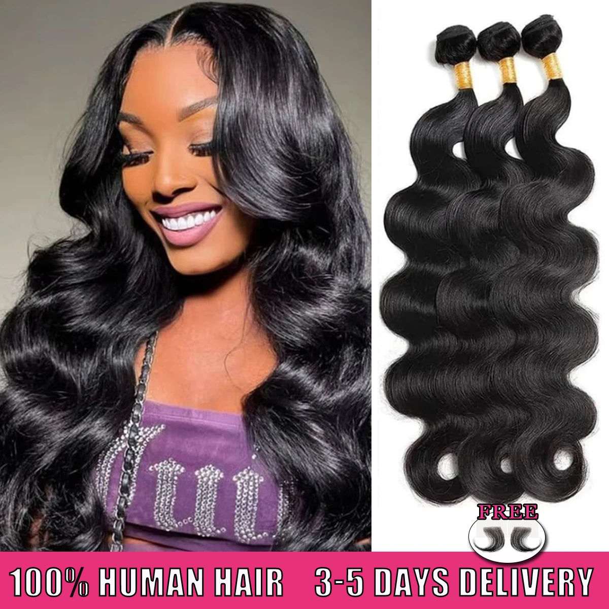 

16A Пучки человеческих волос 28, 30, 32 дюйма Объемная волна Человеческие волосы 100% необработанные бразильские волосы девственного плетения 3 пучка предложений для женщин