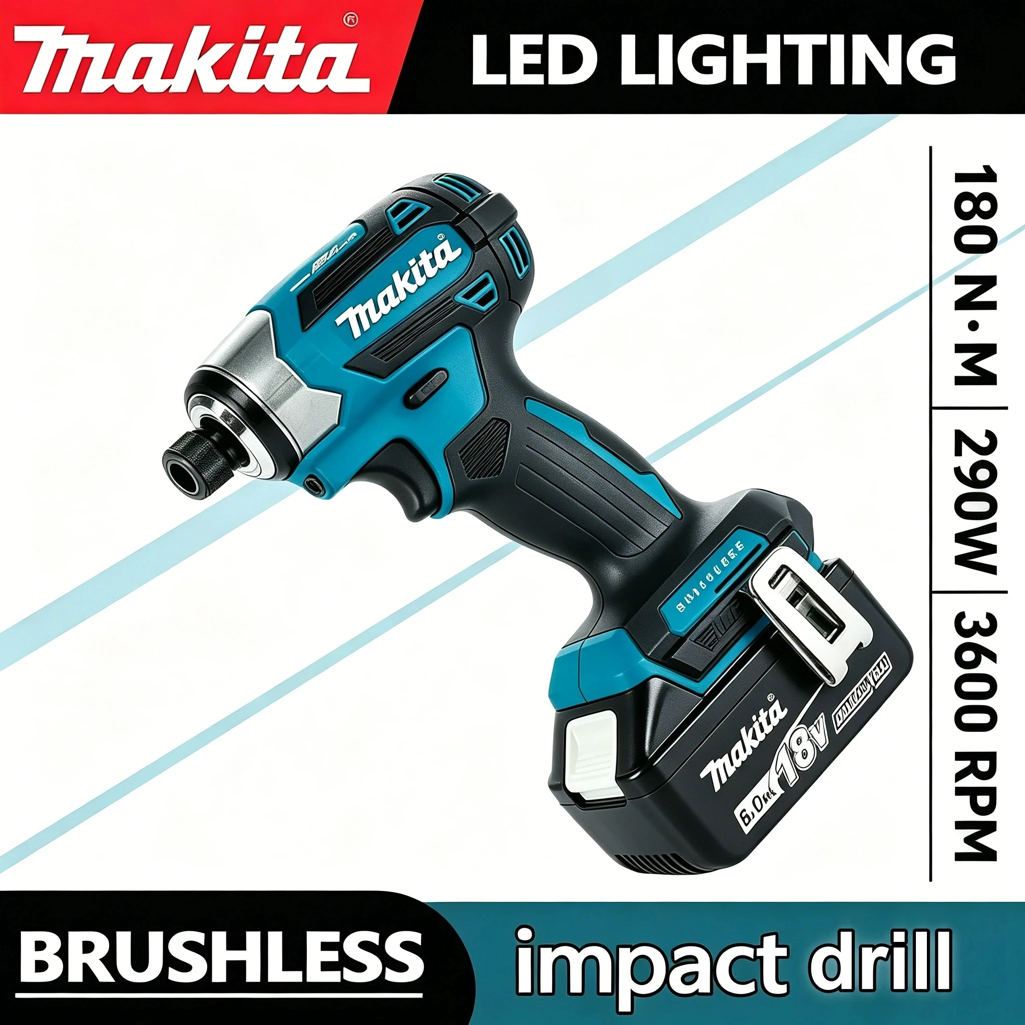 Original Makita 18V Akku BL1860 6Ah Akku für Elektrowerkzeuge Li-Ion Ersatz LXT BL1850 BL1840 für 18V Schraubendreher mit BMS