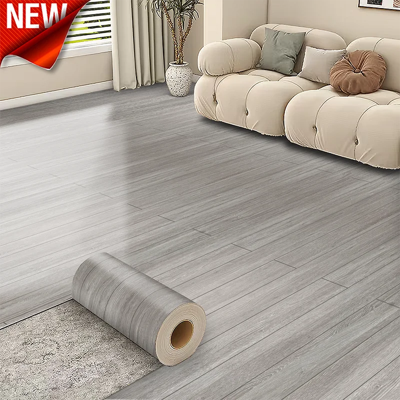 Revêtement de sol auto-adhésif durable, motif grain de bois, imperméable et résistant à l'usure, pour la rénovation intérieure