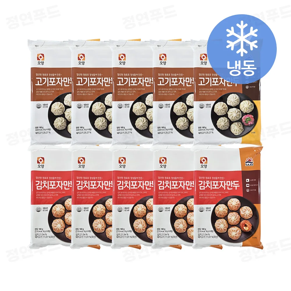 Oyang spores dumplings 180g x 10 pieces (5 pieces of meat plus 5 pieces of kimchi)