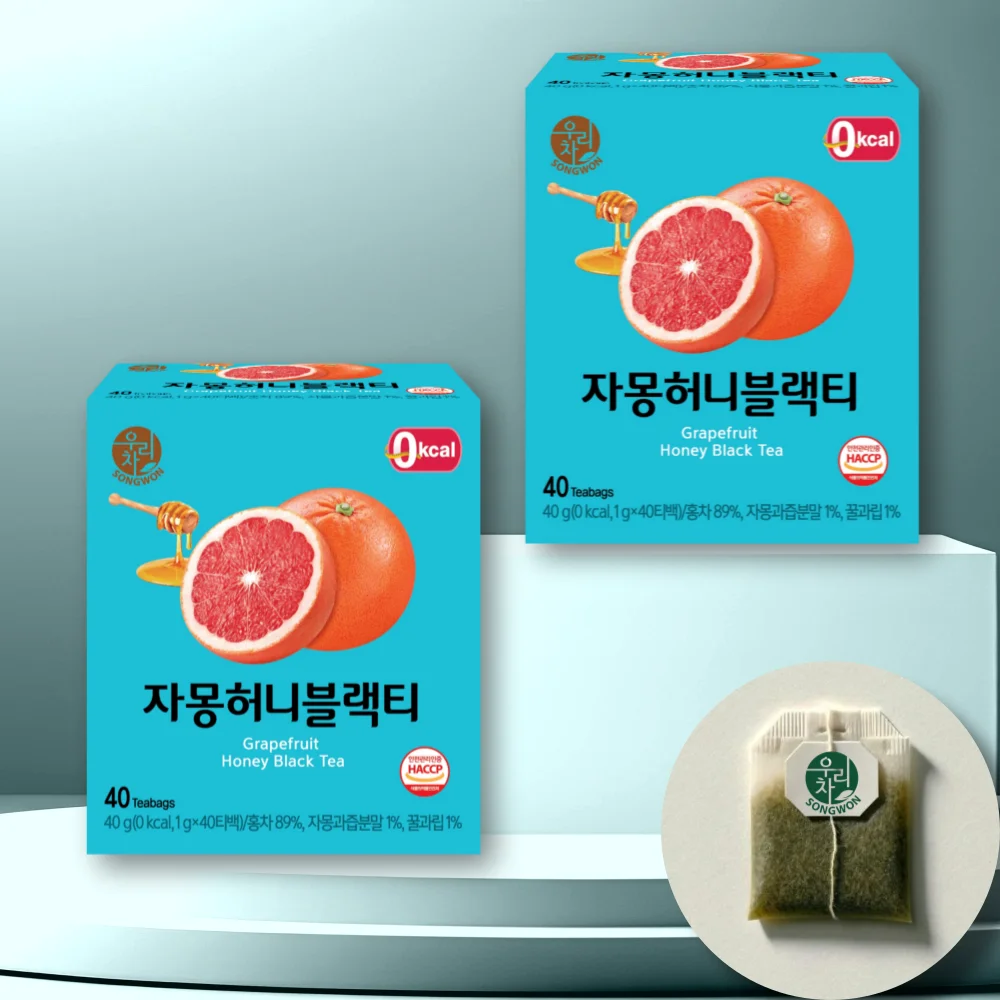 Songwon Our Tea Grapefruit Honey Black Tea 40T x 2 pieces