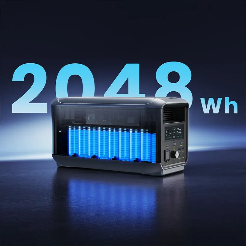 FOSSIBOT Stazione di Alimentazione Portatile con Pannello Solare Pieghevole Bifacciale da 400W F3000 Batteria LiFePO4 da 2084Wh Generatore Solare per Accumulo di Energia da 3000W per Casa, Camper e
