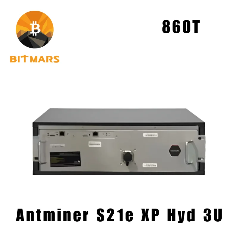 100% ПОДЛИННЫЕ ПРОДАЖИ Bitmain Antminer S21e XP Hyd 3U 860Th/s 11180W Bitcoin Hydro Cooling Miner Блок питания в комплекте