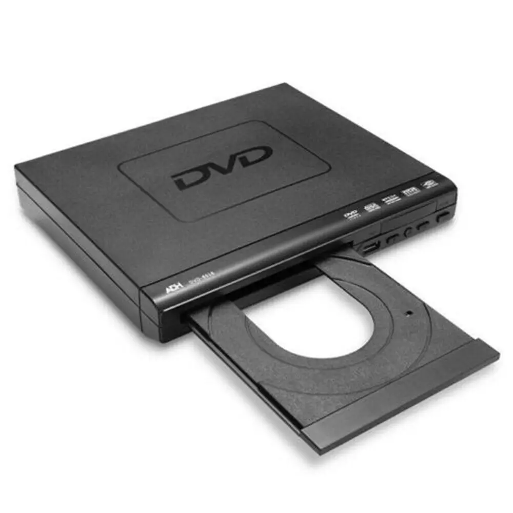 Reproductor de DVD compacto, multirregión, HDCD, CD, VCD, elevación de calidad de discos musicales, USB, con control remoto