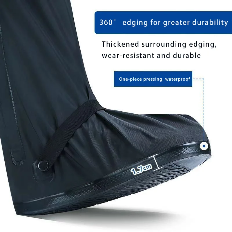 Easy to Put On and Take Off Waterproof Rainproof and Non-Slip Shoe Covers for Outdoor Use Thick and Wear-Resistant Unisex