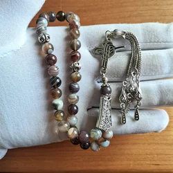 Muslim Rosary Islamic Prayer Beads Persian Gulf Agate Tasbih Misbaha