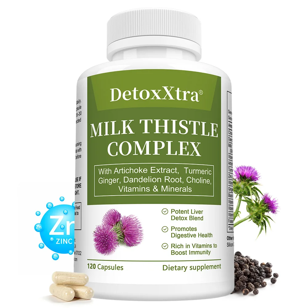Natural Milk Thistle Supplement - Include Dandelion -  Supports Liver and immune health ,  supports detoxification