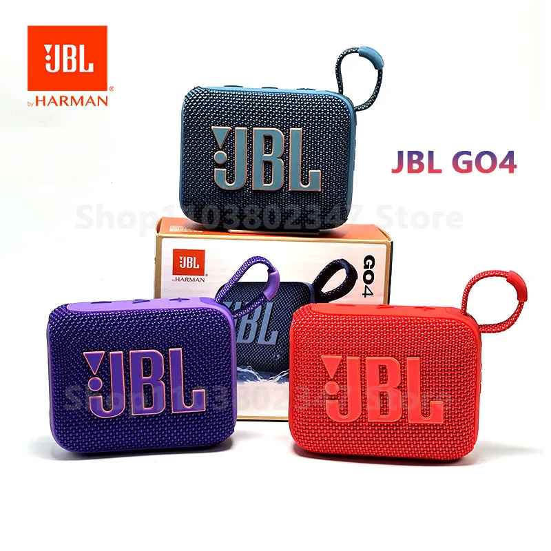 Altavoz Bluetooth inalámbrico Original JBL GO 4/GO4, altavoz portátil resistente al agua, altavoces para exteriores, altavoz para fiesta de graves,