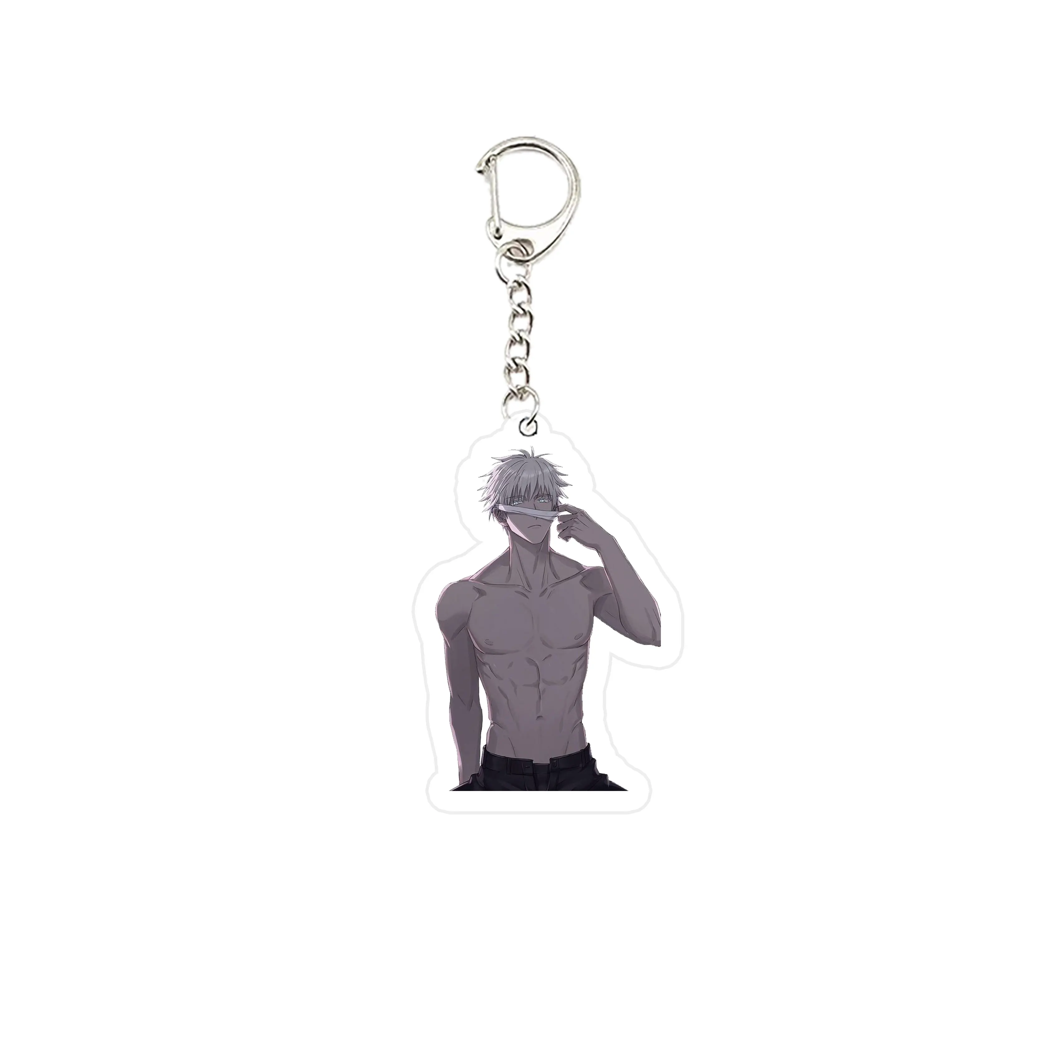 Acrylic Pendant Geto Gojo Keyring Chains Anime Jujutsu Kaisen KeyChain jjk KeyRing for Accessories Bag Jewelry Gifts