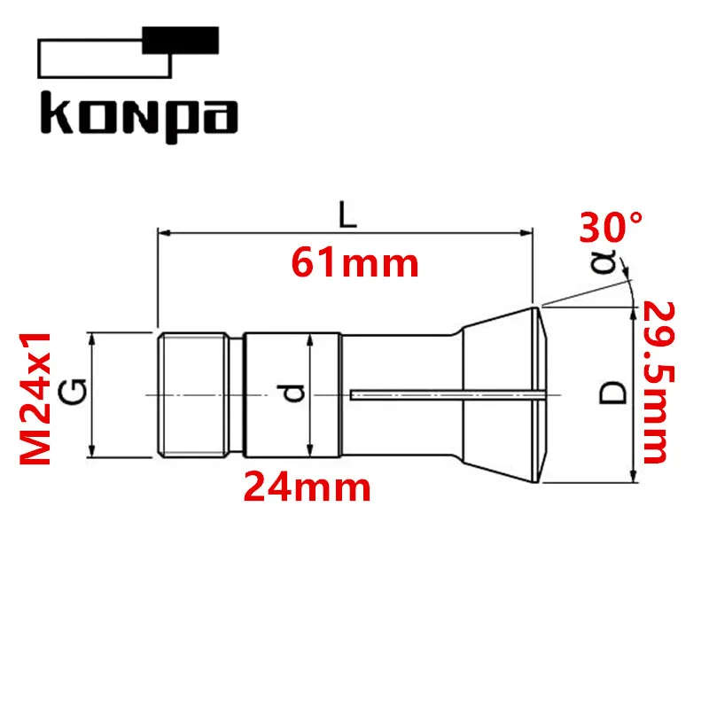 F605 Adjustable Guide Bushes CNC Automatic Lathe 605 B238 T24-61 61002 201 Guide Sleeve Workpiece Guidance Collet Chuck