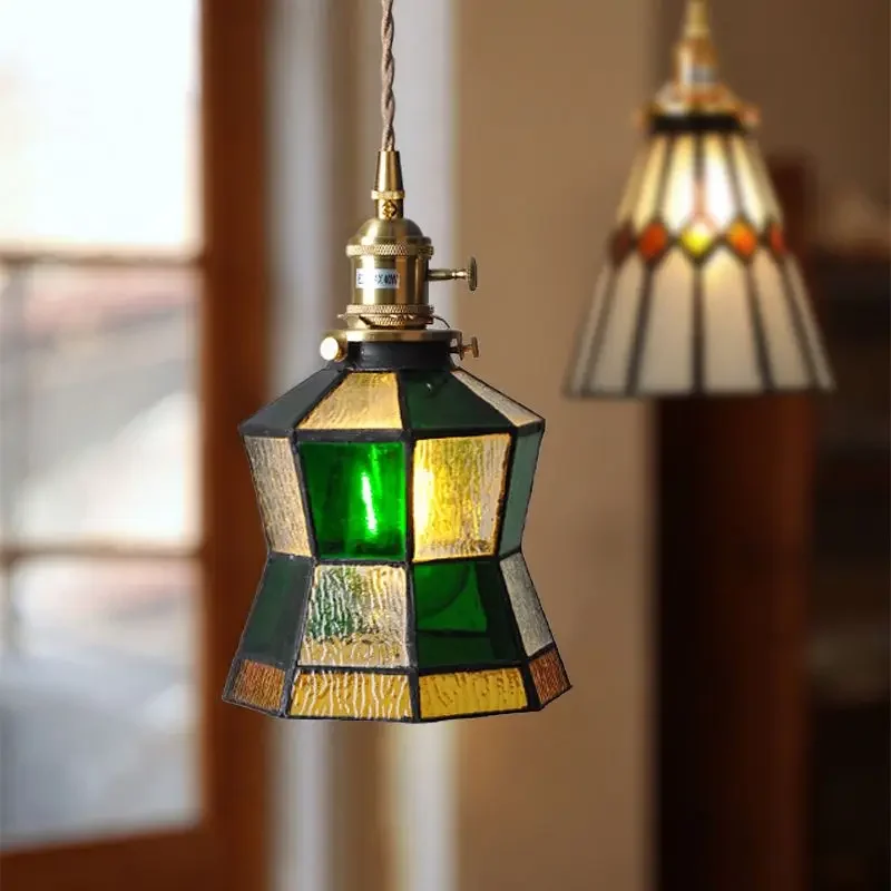 Industriële Stijl Mediterrane Retro Ins Wind Glas Eetkamer Slaapkamer Homestaybed Warme Retro Nostalgie Kleine Kroonluchter - afbeelding 2