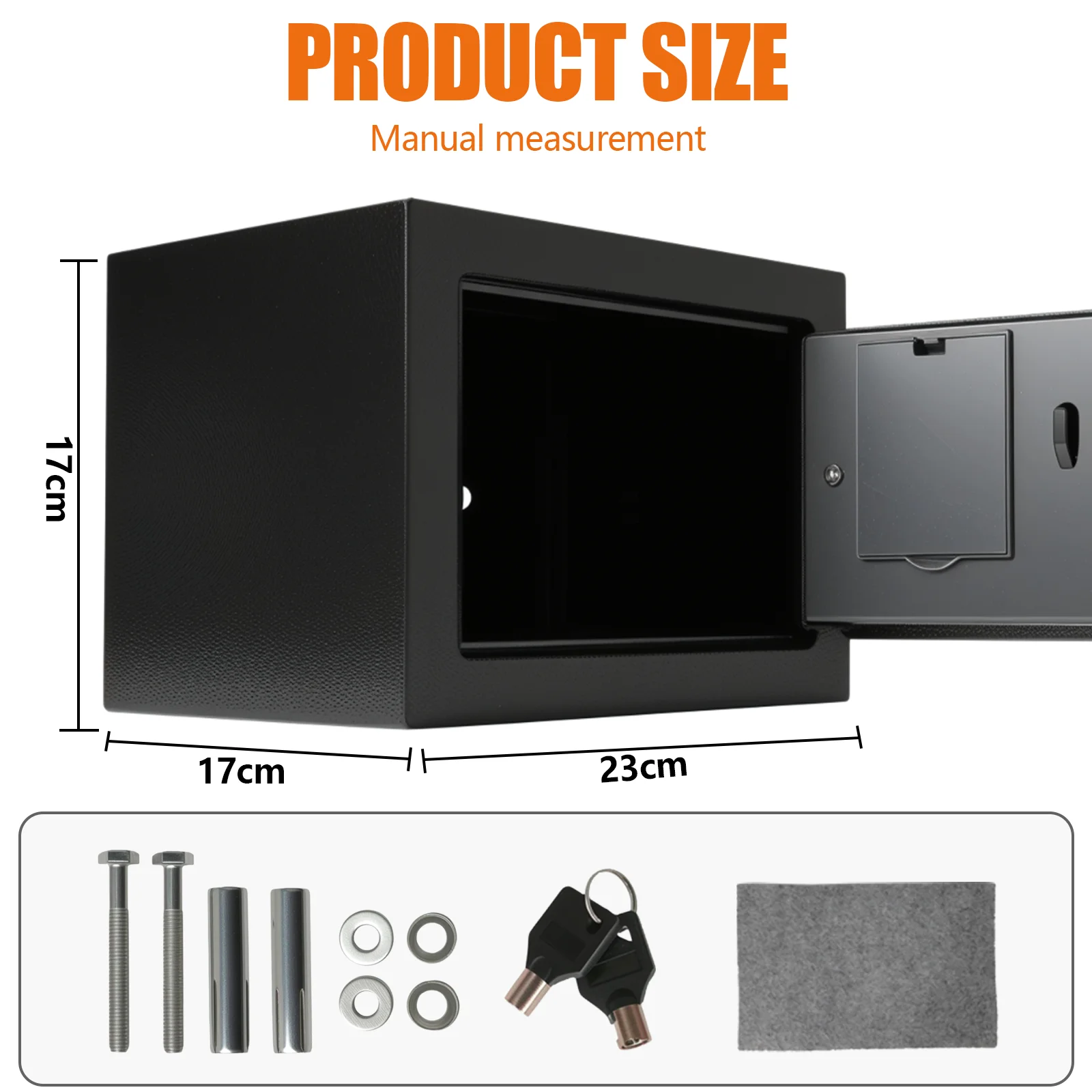 تخزين المنزل صندوق الأمان الآمن قفل الصدر 4.6L أرقام الأمن تخزين مفيد قفل آمن صندوق أمان الصدر الآمن 2 مفاتيح