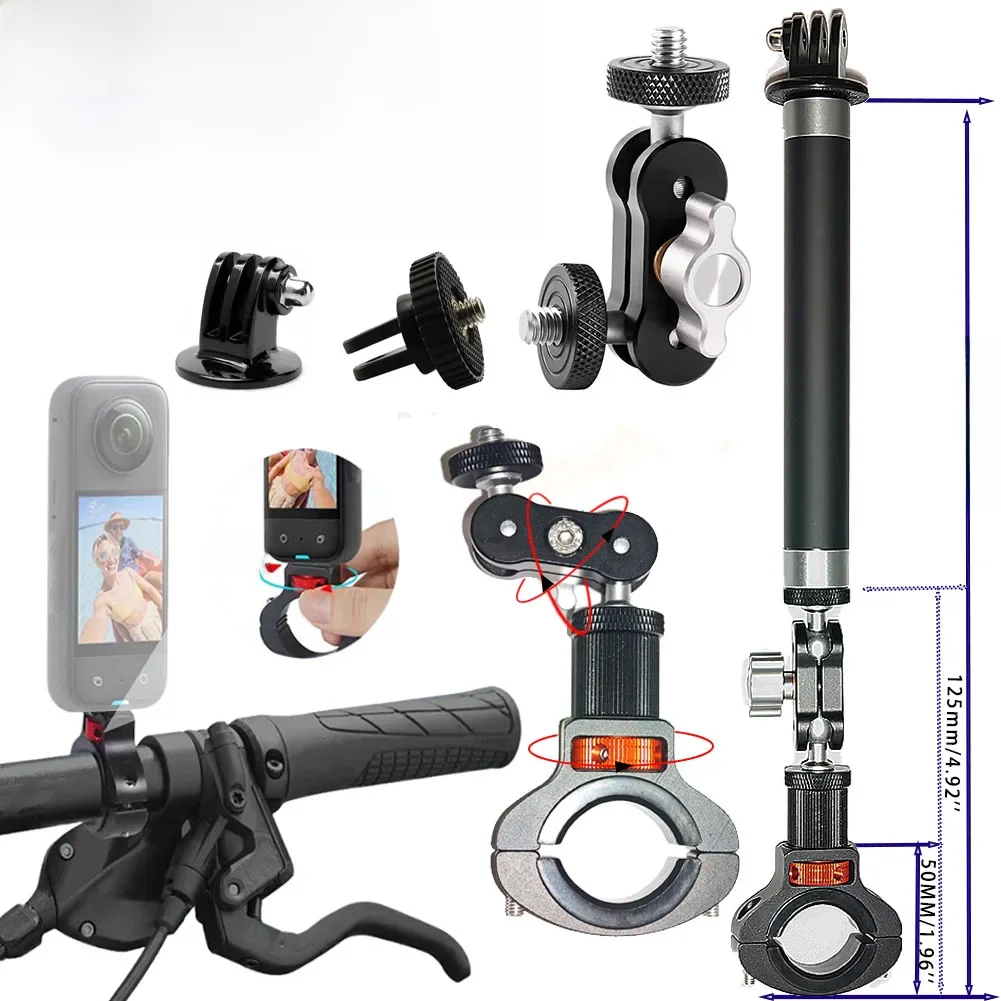 AliExpress ERIKOLE 360° Motorcycle Camera Bracket Mount Clamp for DJI Osmo GoPro Insta360 Accessories for Moto Bike Bicycle Handlebar Metal Holder