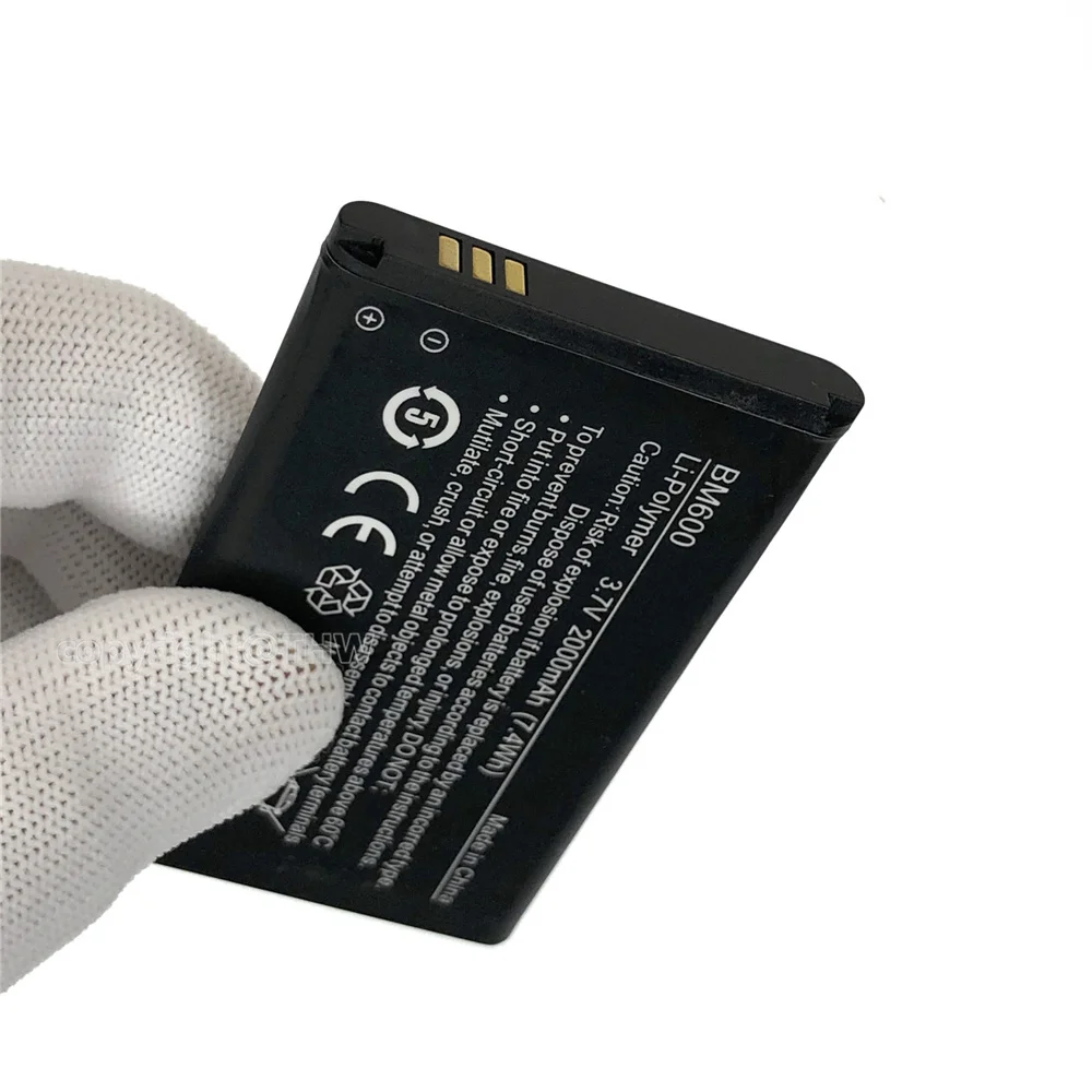 Original BM600 Replacement Battery for NUBIA WD660 6BT-R600A-0006 4G LTE Rechargeable Li-ion Battery 3.7V 7.4WH 2000mAh Batteria