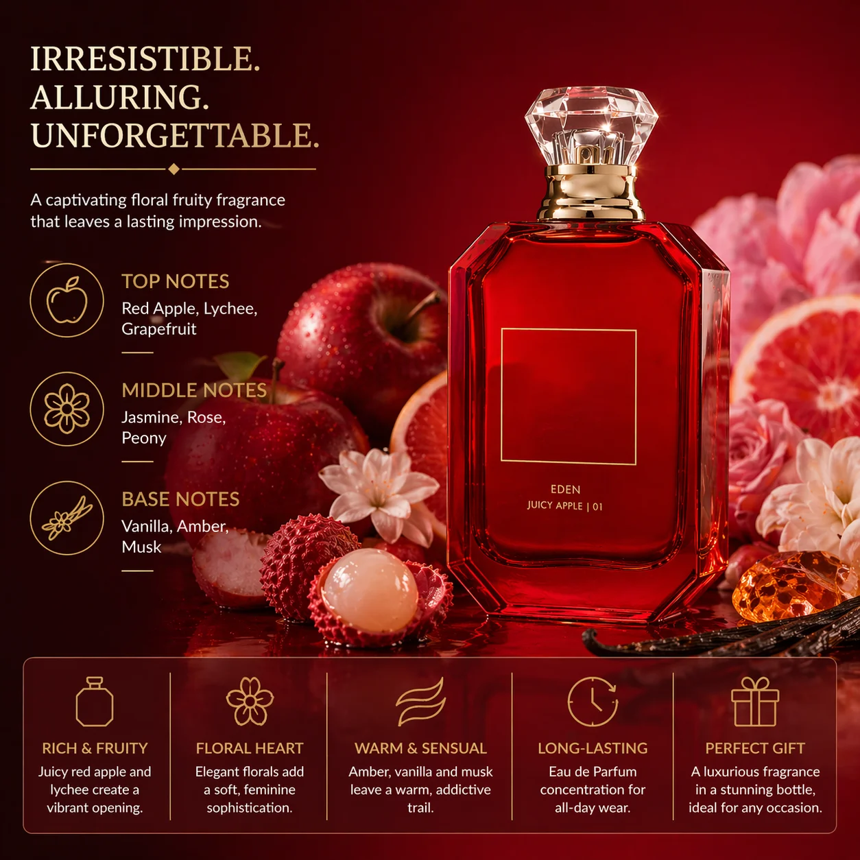 エデン ジューシーアップル オードパルファム |   魅力的 - Perfume Juicy Fragrance のレビューと価格