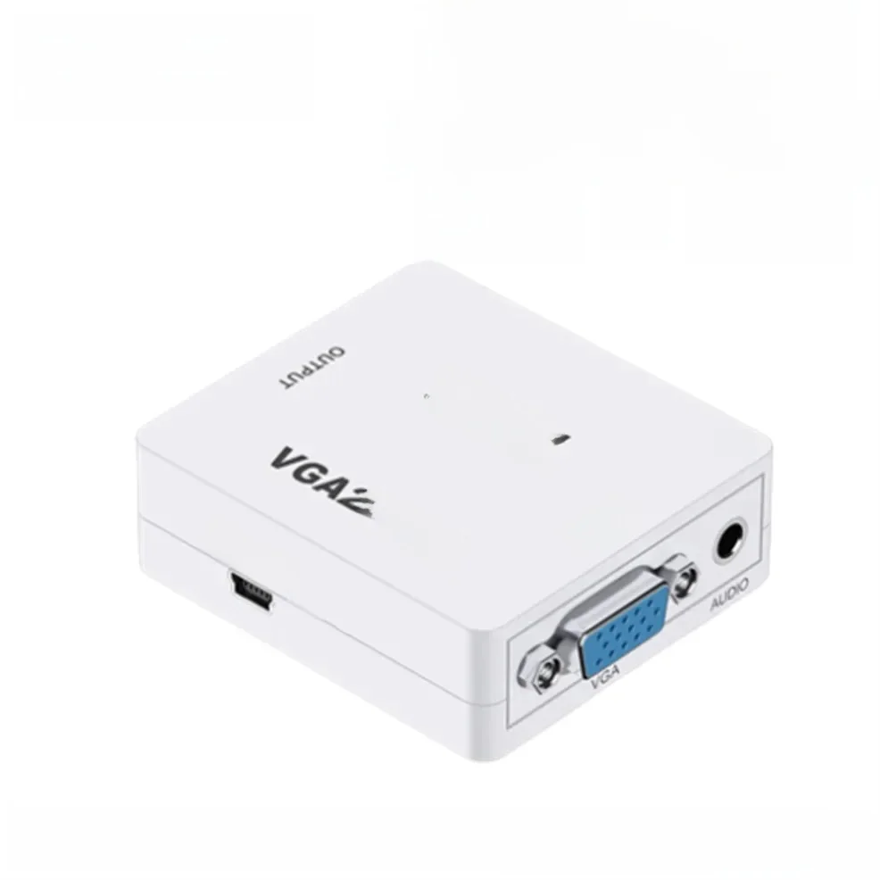 LccKaa 1080P VGA vers HDMI boîtier adaptateur convertisseur avec sortie Audio adaptateur VGA vers HDMI pour PC portable vers projecteur HDTV
